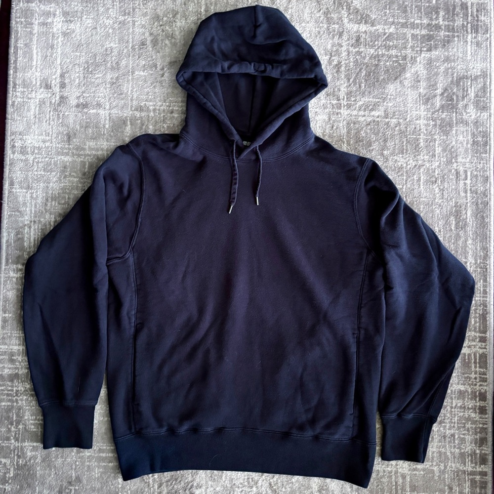 Uniqlo Mens Hoodie Navy Blue Size L